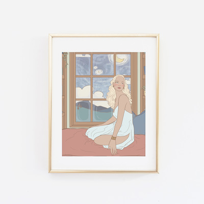 Starry night princess print