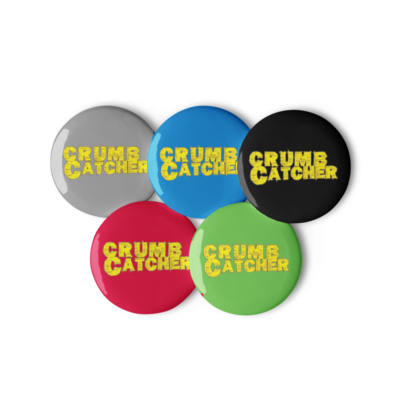 Crumb catcher set of pin buttons