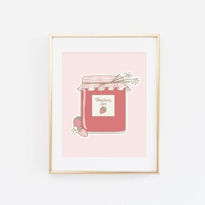 Strawberry jam print
