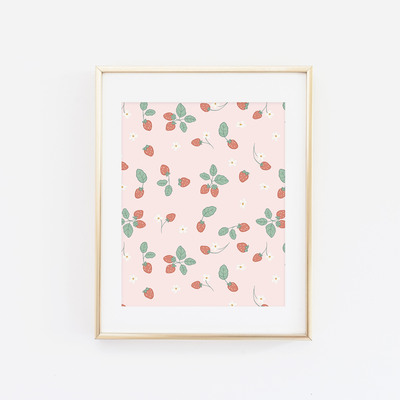 Strawberry pattern print