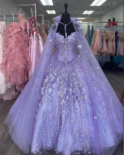 Ball Gown Purple Formal Evening Dresses