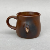 Espresso women cups 160 ml. with roses, handmade ceramic stylish gift - Thumbnail 4