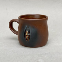 Espresso women cups 160 ml. with roses, handmade ceramic stylish gift - Thumbnail 6