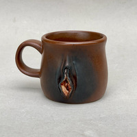 Espresso women cups 160 ml. with roses, handmade ceramic stylish gift - Thumbnail 7