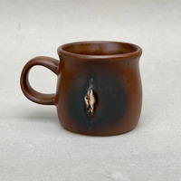 Espresso women cups 160 ml. with roses, handmade ceramic stylish gift - Thumbnail 9