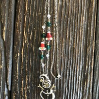 Santa Hat Snowman Necklace - Thumbnail 1