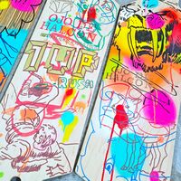 Art Skateboard Mural by Judas Arrieta "Stay BadAss Art Collection"  - Thumbnail 3