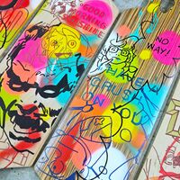 Art Skateboard Mural by Judas Arrieta "Stay BadAss Art Collection"  - Thumbnail 4