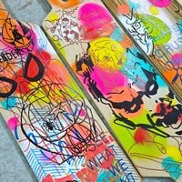 Art Skateboard Mural by Judas Arrieta "Stay BadAss Art Collection"  - Thumbnail 2