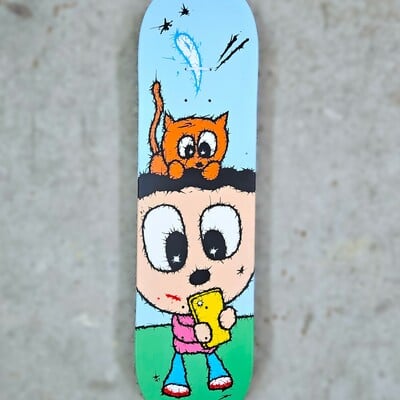 Art skateboard by celipe perroloco "fomo" 