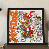 Square Handfinished Print  by Judas Arrieta "Hot Dog Press" - Thumbnail 7