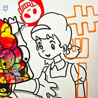 Square Handfinished Print by Judas Arrieta "Satsubatsu"  - Thumbnail 2