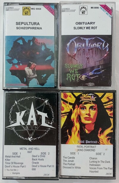 SEPULTURA, OBITUARY, KAT, KING DIAMOND Tapes 