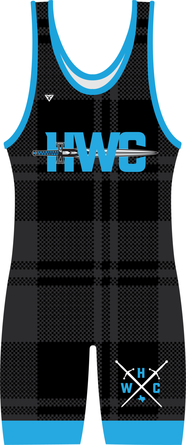 HWC boys club blue singlet