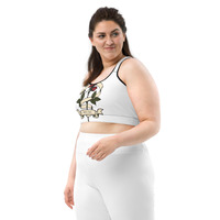 Sports bra\\Crafted for comfort and support, the Floral Bliss Sports Bra brings strength, style, and a touch of nature to your workout - Thumbnail 5