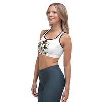 Sports bra\\Crafted for comfort and support, the Floral Bliss Sports Bra brings strength, style, and a touch of nature to your workout - Thumbnail 8