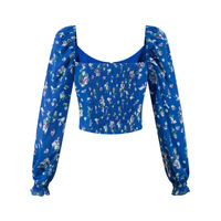 One-shoulder long-sleeved design summer vacation leisure shopping slim T-shirt - Thumbnail 1