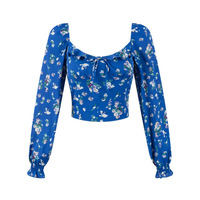 One-shoulder long-sleeved design summer vacation leisure shopping slim T-shirt - Thumbnail 3