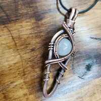 Elegant Copper and Quartz Pendant - Thumbnail 1