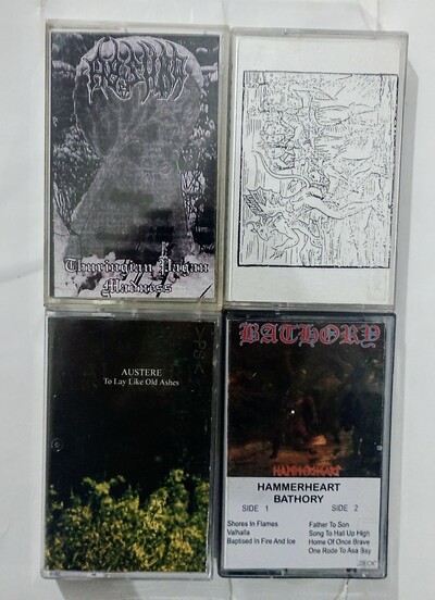 ABSURD, ANCIENT RITES, AUSTERE, BATHORY Tapes 