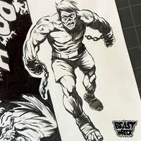 ZOMBIE CAGE FIGHTER Comic Cover Variant ink artwork - Thumbnail 8