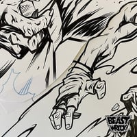 ZOMBIE CAGE FIGHTER Comic Cover ink artwork - Thumbnail 3