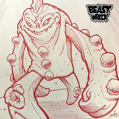 GINGERBREAD MONSTER pencil artwork