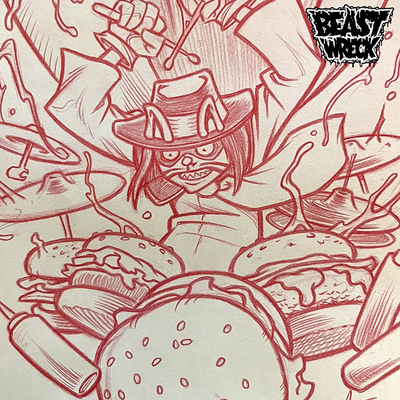 MAC SABBATH: CAT BURGLAR pencil artwork