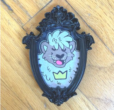 LION & LIL KITTY Mini Framed Paintings