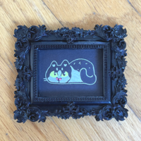 LION & LIL KITTY Mini Framed Paintings - Thumbnail 1