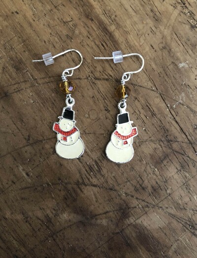 Snowman Earrings 