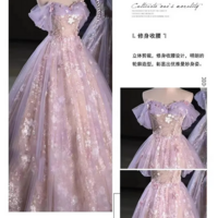 Beautiful Lace up Back Off Shoulder Lace and Tulle Evening Dress - Thumbnail 4