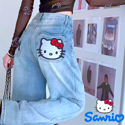 *free shipping*kitty jeans