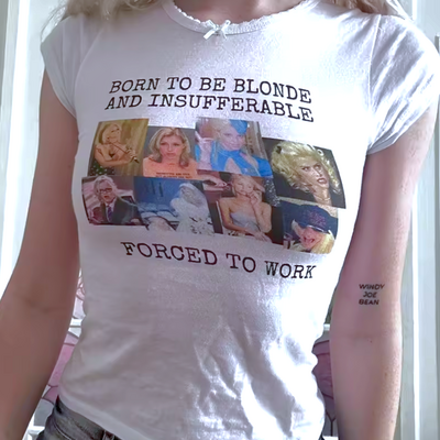 Born to be blonde baby tee