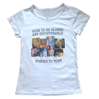 BORN TO BE BLONDE BABY TEE - Thumbnail 1