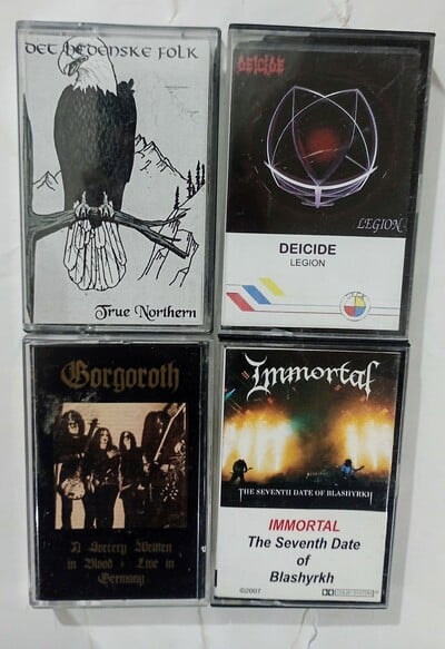DET HEDENSKE FOLK, DEICIDE , GORGOROTH, IMMORTAL Tapes 