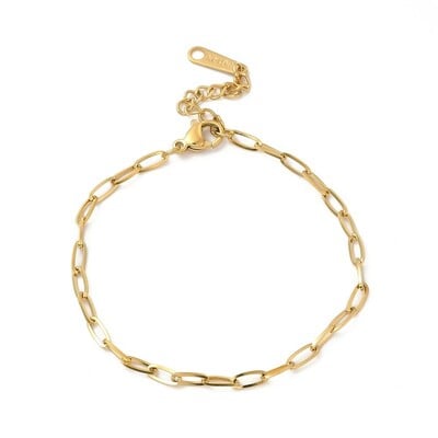Gold Paperclip Bracelet
