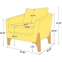 Modern Cushioned Armchair with Wooden Legs – Stylish Comfort for Any Room - Thumbnail 1