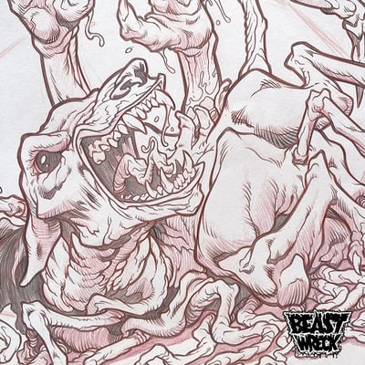 The thing pencil artwork