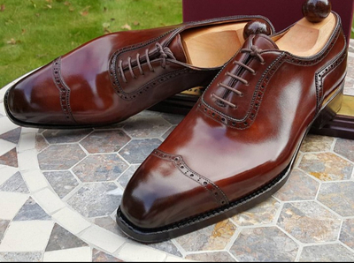 Handmade Men Genuine Leather Oxford Dress Shoes
