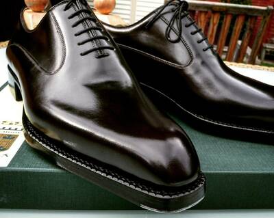Handmade Men Black Calf Leather Dress Shoes
