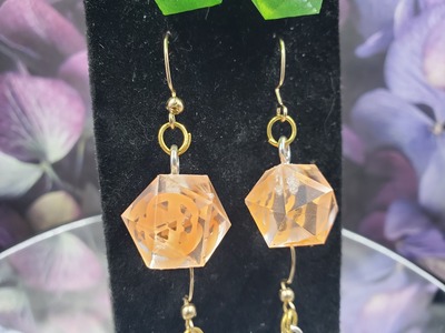 Pumpkin Faces Dice Earrings