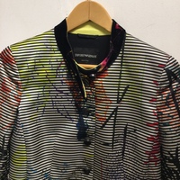 Emporio Armani stripe and splatted ink jacket - Thumbnail 1