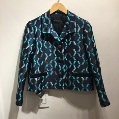 Emporio armani blue patterned jacket