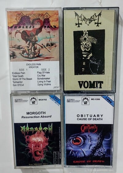 KREATOR , MAYHEM, MORGOTH, OBITUARY Tapes 