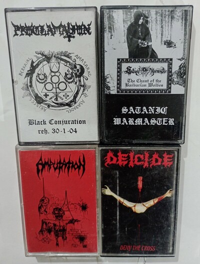 PROCLAMATION, SATÁNIC WARMASTER, AMPUTATION, DEICIDE Tapes 