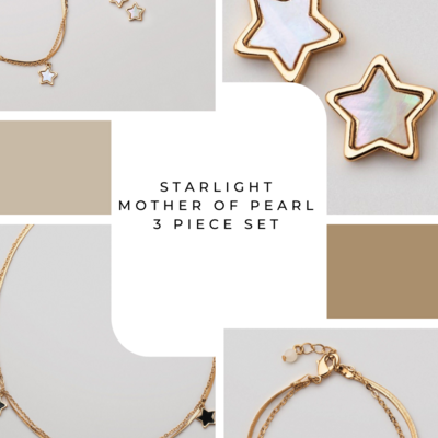 Starlight mother of pearl 3 piece set - final sale