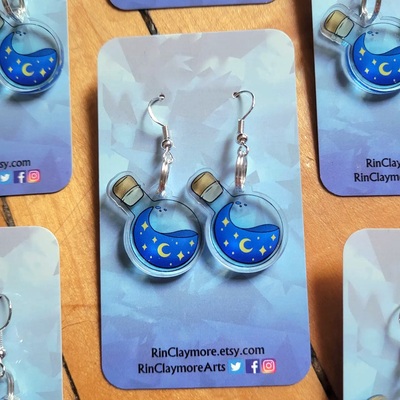 Star potion 1" earrings