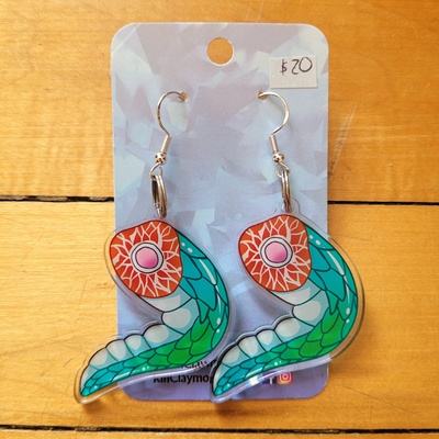Lizard tail 1.5" earrings