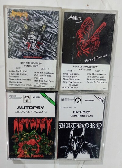 VENOM, AUTOPSY, ARTILLERY, BATHORY  Tapes 